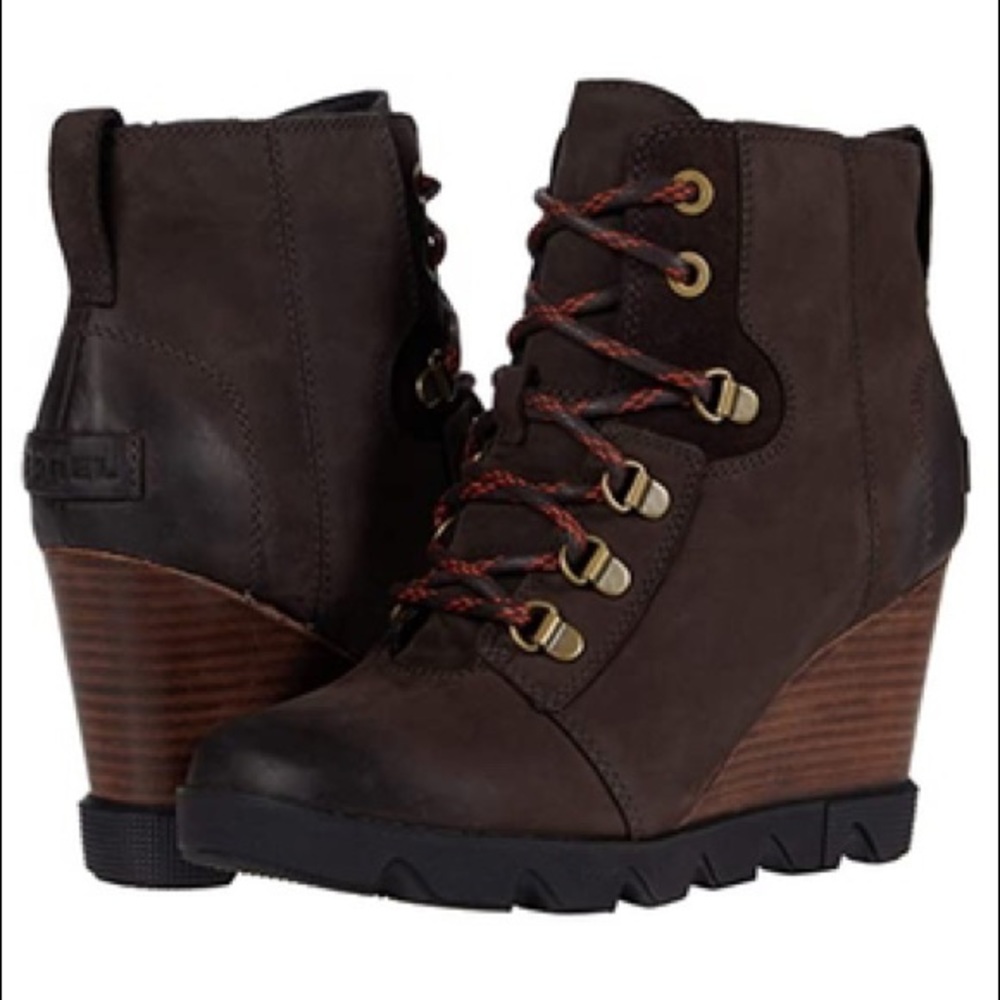 Sorel🎈Joan Uptown lace blackened brown size 9.5